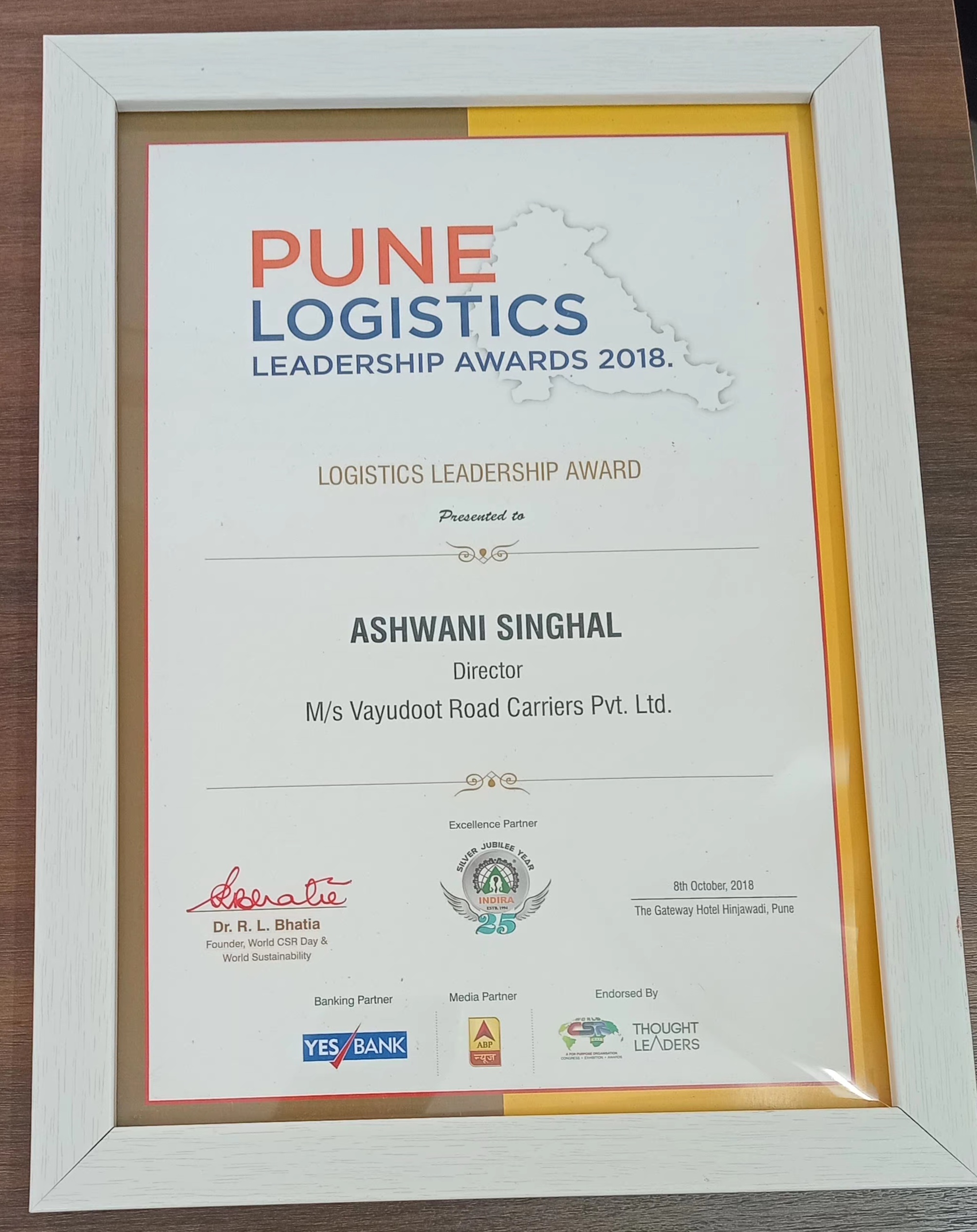 Pune Logistics Leadership Awards 2018